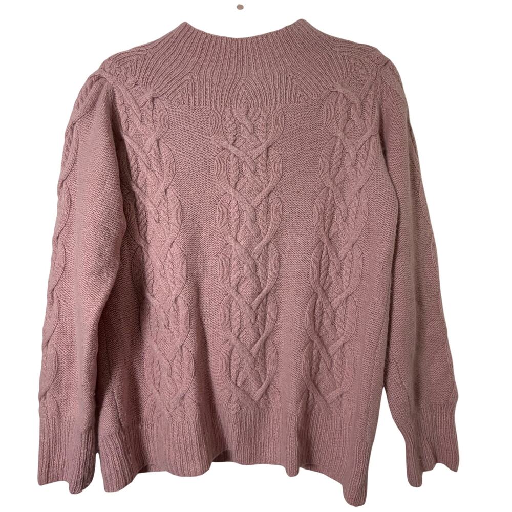 Md Vtg Knit Stitches Pink Knit Sweater Wool Angora Coquette Cottage Preppy Chic